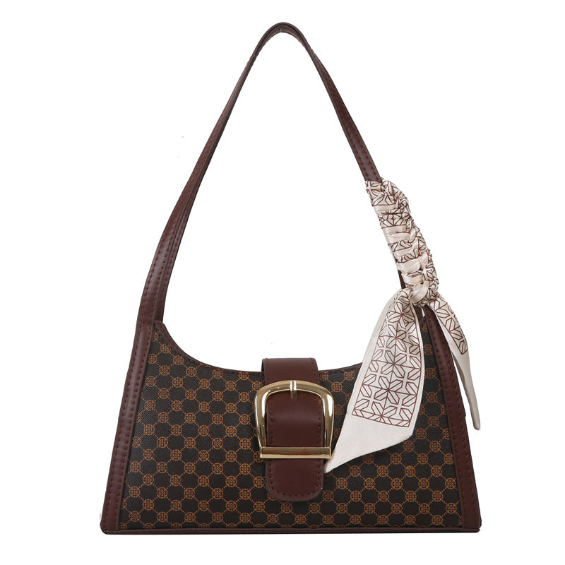 Silk Scarf Printed Crossbody Bag